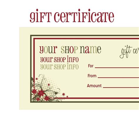 tattoo gift certificate template clipartsco  printable tattoo