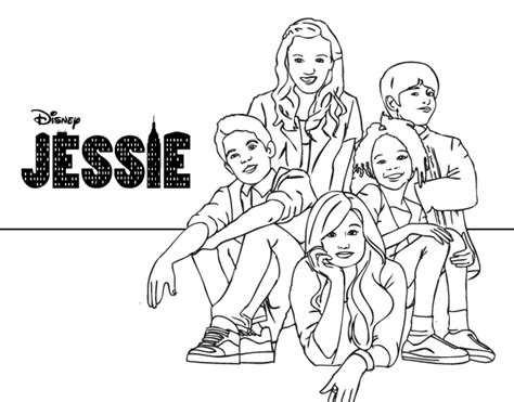 disney channel jessie coloring pages  print sketch coloring page