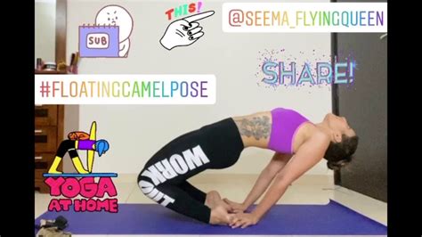floating camel pose yoga  beginners stay healthy