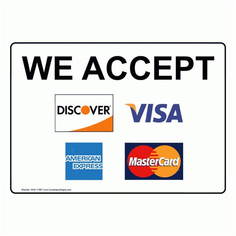 printable credit card fee sign   communication   important