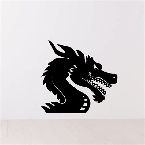 chinese dragon head profile decal  inches walmartcom