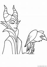 Coloring4free Maleficent Coloring Pages Crow Diablo Print sketch template