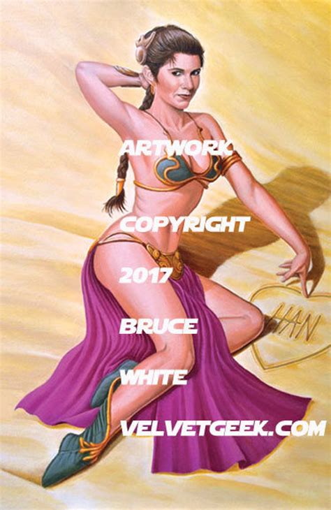 star wars princess leia bikini sexy slave girl pin up art etsy