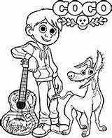 Coloring Disney Pages Coco Miguel Dante Topcoloringpages Kids Minnie sketch template