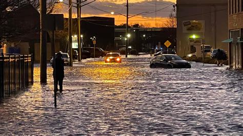 salisbury flooding  winter storm forces street closures