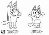 Coloring Bluey sketch template