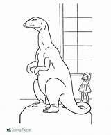 Coloring Dinosaur Pages Dinosaurs Number Color Kids Popular Help sketch template