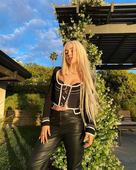 edgy blonde ava max shows her tight body for the camera
