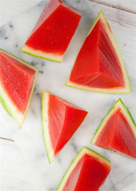 watermelon vodka jelly shots  vegan