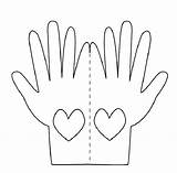 Hands Printable Praying Coloring Template Color Clipart Hand Card Print Body School Kids Cards Templates Crafts Prayer Cut Bible Craft sketch template