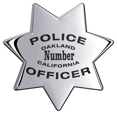 oakland california police department all metal badge sign with your ba