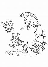 Espada Pez Swordfish Plays Pesce Schwertfisch Malvorlage Spada Kleurplaat Speelt Vis Zwaardvis Pescado Juega Fisch Spielt Gioca Koraal Coral Vissen sketch template
