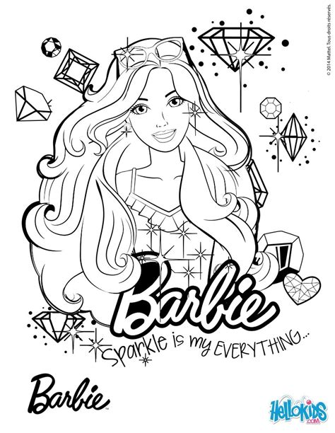 barbie portrait coloring pages hellokidscom