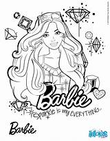 Barbie Portrait Printable Hellokids Coloring Pages Print Color Online sketch template