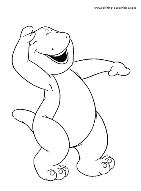 barney color page coloring pages  kids cartoon characters