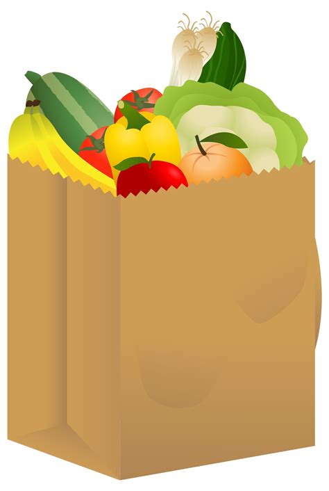 bag clipart grocery bag grocery transparent     webstockreview