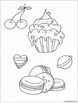 Cupcake Pages Muffins Coloring Color Online Adults sketch template