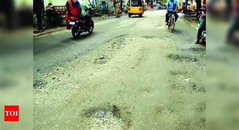 Road Laid Just Two Days Ago Damaged In Rain Madurai News Times Of India
