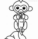Monkey Coloring Finger Pages Fingerlings Xcolorings 42k 700px 720px Resolution Info Type  Size Jpeg sketch template