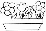 Flower Coloring Pages Pot Flowers Clipart Clip Drawing Printable Colouring Kids Print Easy Mewarnai Line Color 2163 Bunga Sheets Use sketch template