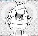 Pillbug Standing Happy Outlined Coloring Clipart Cartoon Vector Thoman Cory sketch template