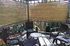 vertical bamboo awning  west side  deck patio shade porch shades patio