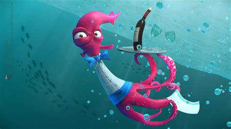 3d Art Underwater Waiter 3d Concept Art Fantasy
