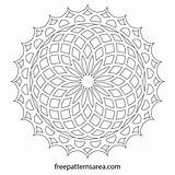 Mandala Geometric Lotus Vector Flower Pattern Designs Printable Drawing Dxf Freepatternsarea Stencil Mandalas Circle Motif Laser Step Dessin Stencils Read sketch template