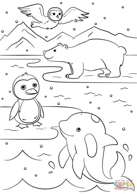 printable winter animals coloring pages coloring pages  printable