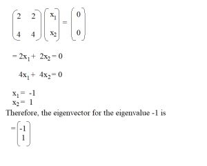 calculate eigenvectors