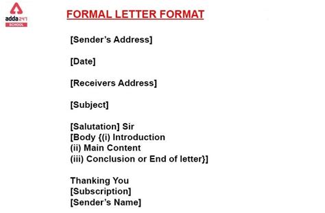 formal letter format   class   school