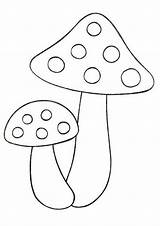 Mushroom Indie Pattern sketch template