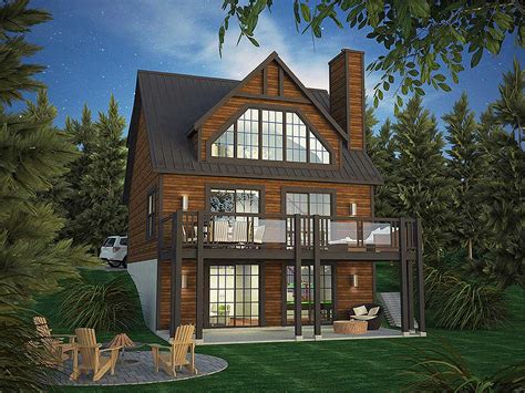 vacation home plan  incredible rear facing views pd architectural designs house plans