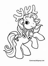 Coloring Pages Pony Little Chirstmas Play sketch template