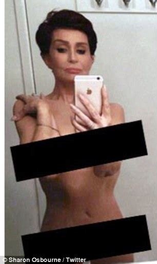 sharon osbourne copies kim kardashian as she shares nude selfie on instagram daily mail online