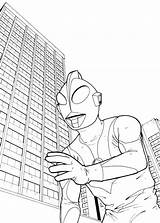 Ultraman Wonder Colorear sketch template