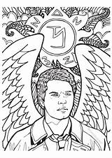 Supernatural Desenhos Castiel Colorir Puntillismo Fangirl Proyecto Fangirlquest sketch template