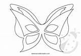 Farfalla Maschera Carnevale Sagoma Colorata Lavoretticreativi Versione Nella sketch template