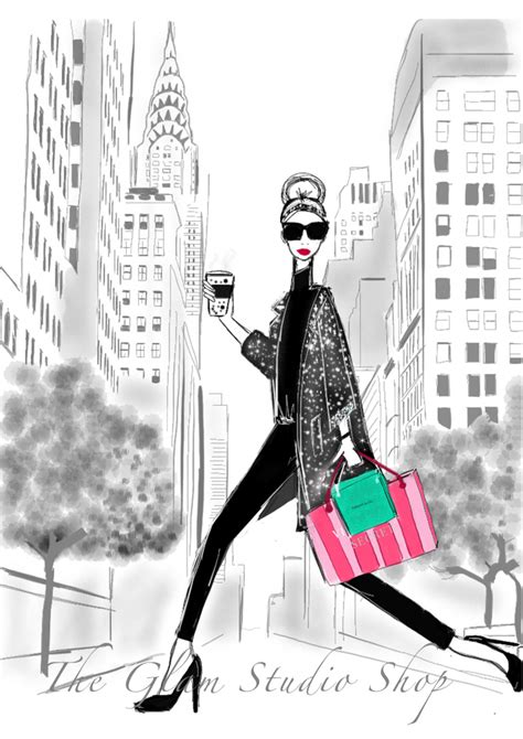 New York Shopping Illustration Glam Observer