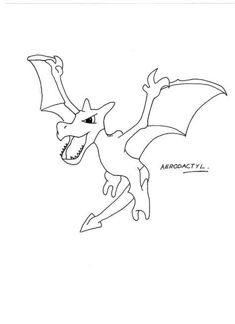 pokemon aerodactyl coloring pages