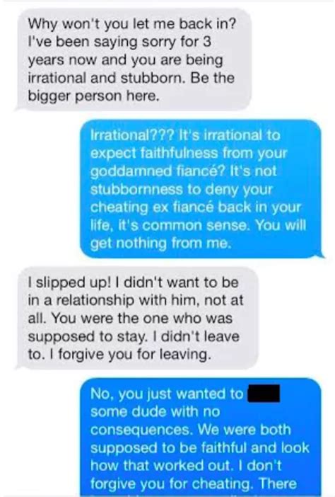 a dude gets the very best last word when his cheating