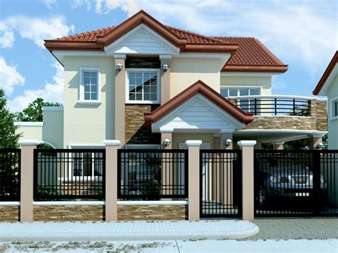gorgeous minimalist  storey residence philippines house design  storey house design