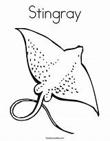 Coloring Pages Stingray Ray Stingrays Animal Colouring Manta Printable Sea Print Kids Marine Ocean Outline Fish Noodle Drawings Animals Sheets sketch template