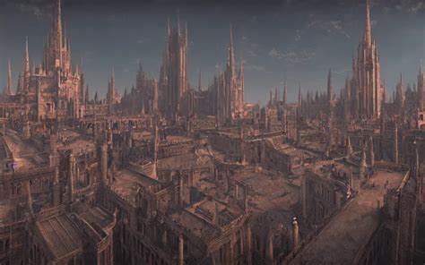 anor londo   clear sky daylight  hdr stable diffusion