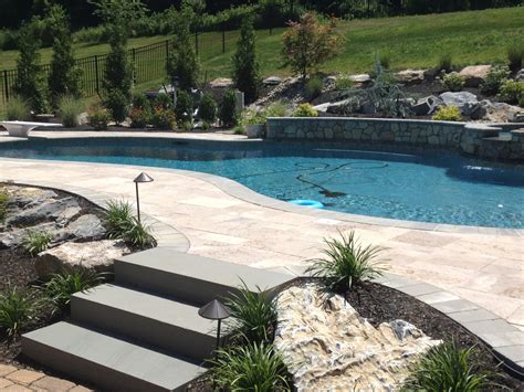 custom swimming pool pictures landscaping company nj pa custom pools walkways patios