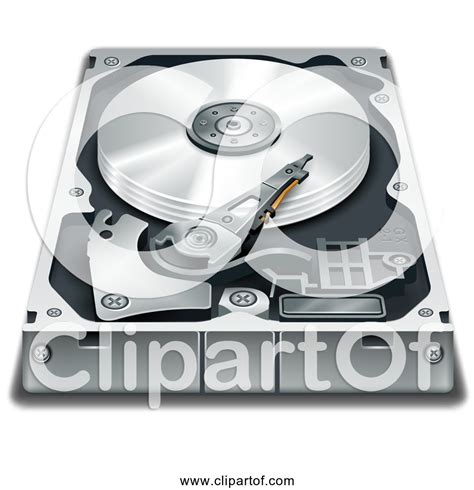 clipart   hard disk drive components