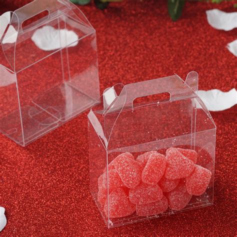 efavormart  pack plastic clear rectangle favor candy boxes party
