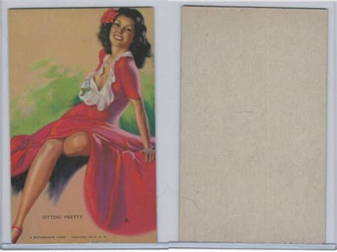 w424 2b mutoscope artist pin up girls 1945 sitting pretty ebay