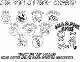 Allergy Allergies Aware Coloring Food Kids Colouring Pages Awareness Au Choose Board Project Grade sketch template