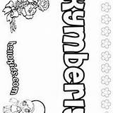 Coloring Kylee Pages Kymberly Names Hellokids Kyndall Name sketch template